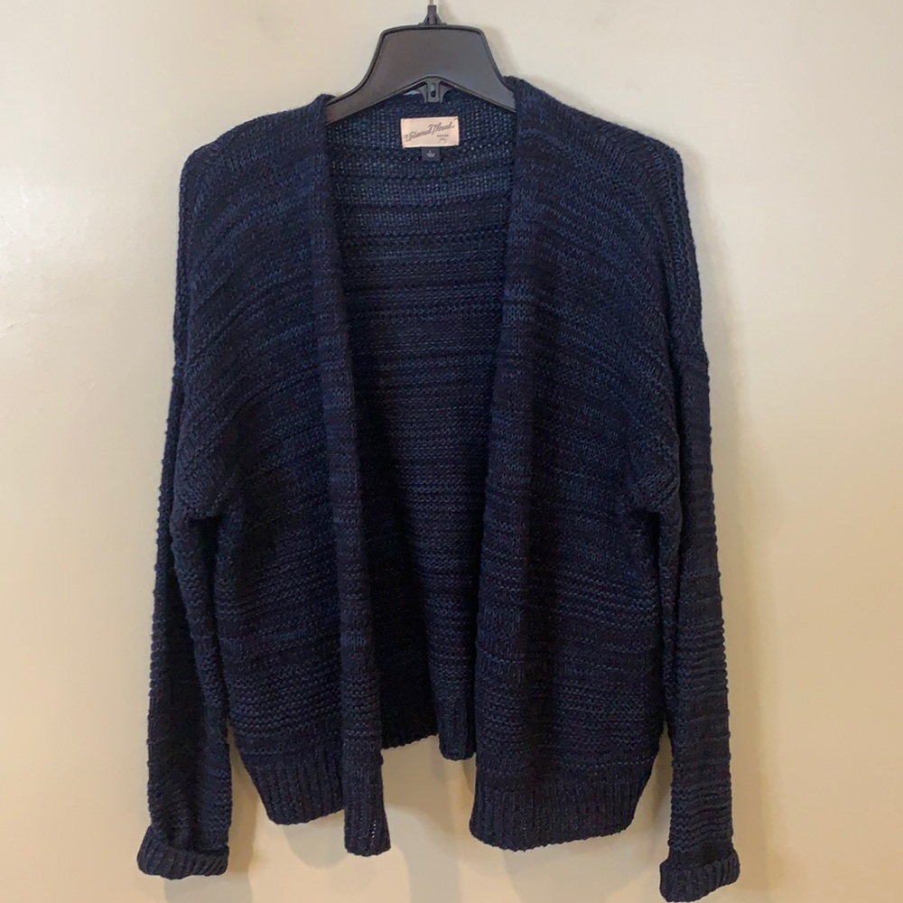 Universal Thread Navy & Blue Knit Open Cardigan